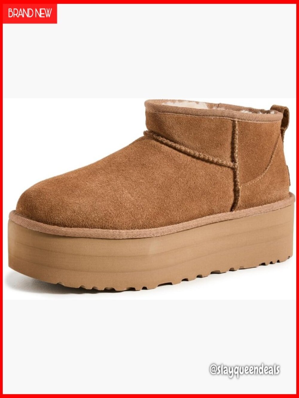 Women's Platform Ankle Boots Suede Faux Shearling Lining Pull On Casual